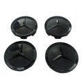 4 Pcs (Set) wheel center hub caps for MERCEDES BENZ 64mm-2.52 Inch Full Black Glossy Star