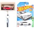 Key Holder, Beige (Car Included) - 3D Printed Hot Wheels Display: Lucid Air