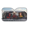 Custom Deadpool Wolverine Car Sun Shades, Funny Front Sun Shade Gift for Car Enthusiasts, Personalized Auto Accessories, Aluminized Film