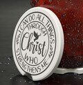 Christian Soapstone Car Coaster, Religious Car Coasters, Drink holder Coasters, Car accessories, Absorbent Coasters, Car decor