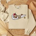 Yipyip Christmas Embroidered Sweatshirt, Embroidered Cute Shirt, Christmas Avatar Cartoon Embroidered Shirt