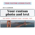 Custom European License Plate ? Personalized Name Sign with Photo Logo Metal Funny Gift, Home Wall Car Decor Front Delete Interior Nameplate