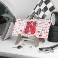 Custom Initial Red Bow License Plate Cute Ribbon Vanity Plate Softgirl Monogram Auto Decor Car Accessory Coquette Letter Girly Personalized