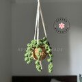Crochet Car Plant Hanging Monstera Plant, Crochet Flowers Car Hanging Decor, Car Decor for Women/Mom/Girl, Plant Lover Gift, Car Accessories