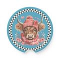 Car Coaster, Longhorn Design, Vehicle Cup Holder Insert, Cute Boho Western Style Cup Mat, Car Accessories Gift, Southwest Decor
