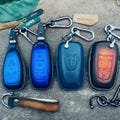Key Cover For 2025 2024 Dark Horse Mach E Mach1 Ecoboost Gt Leather Key Fob Cover Case Keychain Remote Holder Keyless Protect Pouch