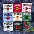 Superhero Team Embroidered Sweatshirt, Avengers Team Embroidered T-Shirt, Hoodie