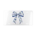 Coquette Bow License Plate Floral Blue Bow Front License Plate Elegant Bow Vanity License Plate Bow Car Accessory Coquette Car Decor Car Tag