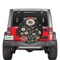 Eye Wildflower Car Spare Wheel Cover for Tire, Hippie Boho Tyre Car Accessories, Cottagecore Gothic Witchy Cute Car Decor 4x4