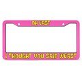 Oh East Car License Plate Frame, Pink Quote Funny Gen Z Car Accessories, Cute Car Decor Gift