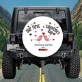 Couples Valentine's Day Spare Tire cover, Personalized Couple Names Valentine Tire Cover,Our First Valentine's Day Together car Accessories