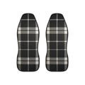 Plaid Car Seat Covers, Monochrome Checked Design, Vehicle Accessories, Auto Interior Decor, Gift for Car Enthusiasts, Custom Auto Upholstery