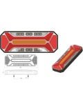New Star Neon LED Stop Lamp with Dynamic Signal Truck-Trailer-Trailer-Caravan-Pickup 1 PC