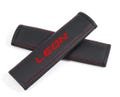 For Leon Seat Belt Genuine leather Pads black Shoulder Strap Cushion Covers 2pcs