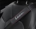 For Leon Seat Belt Genuine leather Pads black Shoulder Strap Cushion Covers 2pcs