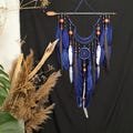 Large Dream catcher arrow blue wall decor, Dream catcher Boho Natural Dreamcatcher blue inspired by Native American, Free Shipping USA