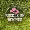 Buckle Up B Car Tag | Charm | Custom accessory gift cowgirl hat funny